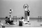 New York City Ballet rehearsal of "Circus Polka" students from the School of American Ballet in rehearsal, choreography by Jerome Robbins (New York)