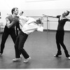 New York City Ballet rehearsal of "Dumbarton Oaks" with Jean-Pierre Bonnefous, Jerome Robbins and Allegra Kent, choreography by Jerome Robbins (New York)