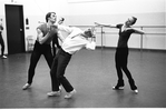 New York City Ballet rehearsal of "Dumbarton Oaks" with Jean-Pierre Bonnefous, Jerome Robbins and Allegra Kent, choreography by Jerome Robbins (New York)