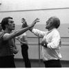 New York City Ballet rehearsal of "Dumbarton Oaks" with Jean-Pierre Bonnefous and Jerome Robbins, choreography by Jerome Robbins (New York)