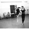 New York City Ballet rehearsal of "Danses Concertantes" with John Clifford and Lynda Yourth, choreography by George Balanchine (New York)