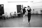 New York City Ballet rehearsal of "Danses Concertantes" with John Clifford and Lynda Yourth, choreography by George Balanchine (New York)