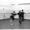 New York City Ballet rehearsal of "Danses Concertantes" with George Balanchine, John Clifford and Lynda Yourth, choreography by George Balanchine (New York)