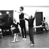 New York City Ballet rehearsal of "Danses Concertantes" with George Balanchine, John Clifford and Lynda Yourth, choreography by George Balanchine (New York)