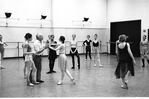 New York City Ballet rehearsal of "Coppelia" with George Balanchine and Patricia McBride, choreography by George Balanchine and Alexandra Danilova after Marius Petipa (New York)