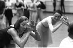 New York City Ballet rehearsal of "Coppelia" with Alexandra Danilova and Patricia McBride, choreography by George Balanchine and Alexandra Danilova after Marius Petipa (New York)