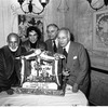 New York City Ballet Press conference announcing Tchaikovsky Festival with choreographers Jerome Robbins, Jacques d'Amboise, John Taras and George Balanchine (New York)