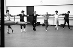 New York City Ballet rehearsal of "Rapsodie Espagnole" with Peter Naumann, Joseph Duell, Bryan Pitts, George Balanchine and David Richardson, choreography by George Balanchine (New York)