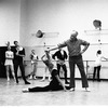 New York City Ballet rehearsal of "Rapsodie Espagnole" with George Balanchine and Karin von Aroldingen, choreography by George Balanchine (New York)