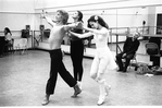 New York City Ballet rehearsal for "Daphnis and Chloe" with John Taras and Peter Martins, Merrill Ashley, Colleen Neary, , choreography by John Taras (New York)