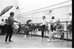 New York City Ballet rehearsal of "Union Jack" with George Balanchine,Jean-Pierre Bonnefous and Patricia McBride, choreography by George Balanchine (New York)