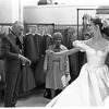 George Balanchine and Karin von Aroldingen (right) in a costume fitting for "Vienna Waltzes"