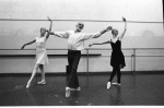 New York City Ballet rehearsal for "The Four Seasons", with Suzanne Farrell, Jerome Robbins and Patricia McBride, choreography by Jerome Robbins (New York)