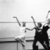 New York City Ballet rehearsal for "The Four Seasons", with Suzanne Farrell & Peter Martins, Jerome Robbins and Patricia McBride, Mikhail Baryshnikov, choreography by Jerome Robbins (New York)