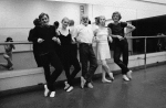 New York City Ballet rehearsal for "The Four Seasons", with Mikhail Baryshnikov,Suzanne Farrell, Jerome Robbins, Patricia McBride & Peter Martins, choreography by Jerome Robbins (New York)
