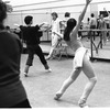 New York City Ballet rehearsal for "Suite from Histoire du Soldat" with Peter Martins and dancers, choreography by Peter Martins (New York)