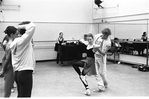 New York City Ballet rehearsal for "Suite from Histoire du Soldat" with Darci KIstler and Peter Martins, choreography by Peter Martins (New York)