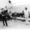 New York City Ballet rehearsal for "Suite from Histoire du Soldat" with Darci KIstler and Peter Martins, choreography by Peter Martins (New York)