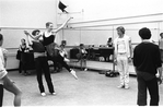 New York City Ballet rehearsal for "Suite from Histoire du Soldat" with Darci KIstler and Peter Martins, choreography by Peter Martins (New York)