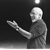 New York City Ballet rehearsal of "Fancy Free" with Jerome Robbins directing, choreography by Jerome Robbins (New York)