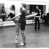 New York City Ballet rehearsal of "Ballet imperial", ("Tchaikovsky Suite No. 2") with Jacques d'Amboise, Sean Lavery and Kyra Nichols , choreography by Jacques d'Amboise (New York)