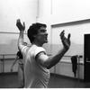 New York City Ballet rehearsal of "Ballet imperial", ("Tchaikovsky Suite No. 2") with Jacques d'Amboise, choreography by Jacques d'Amboise (New York)