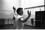 New York City Ballet rehearsal of "Ballet imperial", ("Tchaikovsky Suite No. 2") with Jacques d'Amboise, choreography by Jacques d'Amboise (New York)