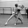 New York City Ballet rehearsal for "Concerto for Piano and Wind Instruments" with Kyra Nichols and Adam Luders, choreography by John Taras (New York)