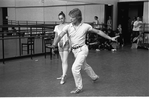 New York City Ballet rehearsal for "Concerto for Two Solo Pianos" with Heather Watts and Peter Martins, choreography by Peter Martins (New York)