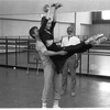 New York City Ballet rehearsal of "Glass Pieces" with Maria Calegari, Bart Cook and Jerome Robbins, choreography by Jerome Robbins (New York)