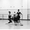 New York City Ballet rehearsal of "Moves" with Jerome Robbins, Jerri Kumery and Helene Alexopoulos at right, choreography by Jerome Robbins (New York)