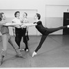 New York City Ballet rehearsal of "Brahms/Handel" with Merrill Ashley, Ib Andersen and Bart Cook, Maria Calegari, choreography by Jerome Robbins (New York)