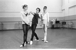 New York City Ballet rehearsal of "Menuetto" with Helgi Tomasson, Maria Calegari and Kyra Nichols, choreography by Helgi Tomasson (New York)