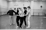 New York City Ballet rehearsal of "Eight Lines" with Jerome Robbins and dancers Kyra Nichols, Maria Calegari, Ib Andersen and Sean Lavery, choreography by Jerome Robbins (New York)