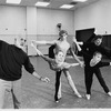 New York City Ballet rehearsal of "Eight Lines" with Jerome Robbins and dancers Kyra Nichols, Maria Calegari, Ib Andersen and Sean Lavery, choreography by Jerome Robbins (New York)