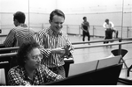 New York City Ballet rehearsal of "Ecstatic Orange" with pianist Gordon Boelzner and composer Michael Torke , choreography by Peter Martins (New York)