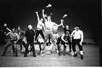 New York City Ballet rehearsal of "Ives, Songs" with Jerome Robbins and dancers, at center is Russell Kaiser, choreography by Jerome Robbins (New York)