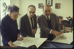 New York City Ballet costume fitting with Barbara Karinska, George Balanchine and designer Esteban Frances, choreography by George Balanchine (New York)