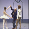 New York City Ballet: George Balanchine, Suzanne Farrell and Peter Martins on set for PBS/WNET Dance in America filming of "Jewels" (Diamonds), choreography by George Balanchine (Nashville)