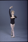 School of American Ballet student Jennie Somogyi demonstrates ballet fourth position (New York)