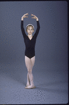 School of American Ballet student Jennie Somogyi demonstrates ballet fifth position (New York)