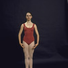 New York City Ballet dancer Melinda Roy demonstrates the ballet first position (New York)