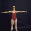 New York City Ballet dancer Melinda Roy demonstrates the ballet second position (New York)