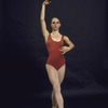 New York City Ballet dancer Melinda Roy demonstrates the ballet fourth position (New York)