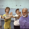 New York City Ballet - rehearsal of "Quiet City" with Damian Woetzel, Robert La Fosse, Peter Boal and Jerome Robbins, choreography by Jerome Robbins (New York)