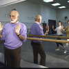 New York City Ballet - rehearsal of "Quiet City" with Damian Woetzel, Robert La Fosse, Peter Boal and (in mirror) Jerome Robbins, choreography by Jerome Robbins (New York)