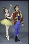 New York City Ballet - studio photo Damian Woetzel and Margaret Tracey in "Stars and Stripes" (NET Balanchine Festival), choreography George Balanchine (New York)