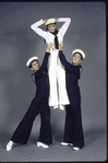 New York City Ballet dancers Michael Byars, Yvonne Borree, and Jeffrey Edwards in costume for Balanchine's "Union Jack" (for NET Balanchine Festival)