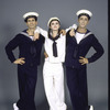 New York City Ballet dancers Michael Byers, Yvonne Borree, and Jeffrey Edwards in costume for Balanchine's "Union Jack" (for NET Balanchine Festival)