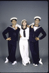 New York City Ballet dancers Michael Byers, Yvonne Borree, and Jeffrey Edwards in costume for Balanchine's "Union Jack" (for NET Balanchine Festival)